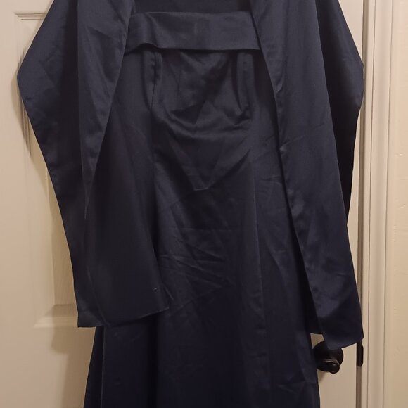 Urban Girl Nites Strapless Midnight Blue Prom Dress with Sash - Picture 4 of 9